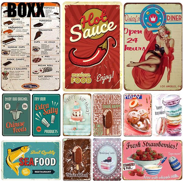 

доска морепродуктами металла старинные олова знак подколоть потертый шик декор металлические знаки старинные бар украшения металла плакат па