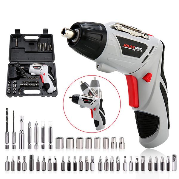 

4.8v electric screwdriver cordless drill mini wireless power with led light dremel multi-function diy power tools with 45 bits