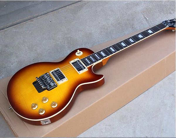 

бесплатная доставка brown электрогитары с палисандровой накладкой, floyd rose, chrome оборудованиями, предлагает индивидуальные