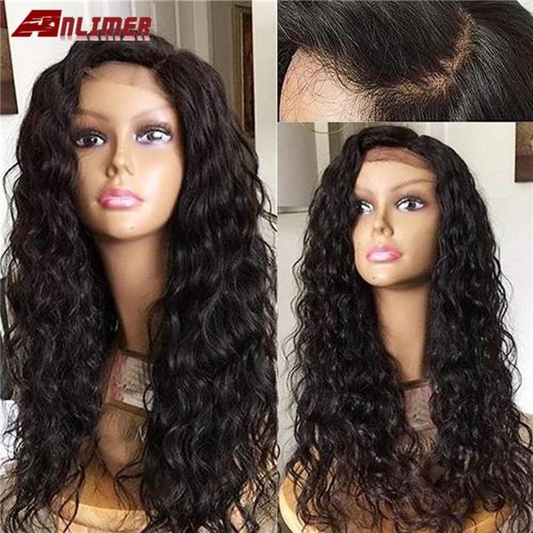 

13x6 malaysian water wave lace front human hair wigs pre plucked front lace wig with baby hair natural hairline remy, Black;brown