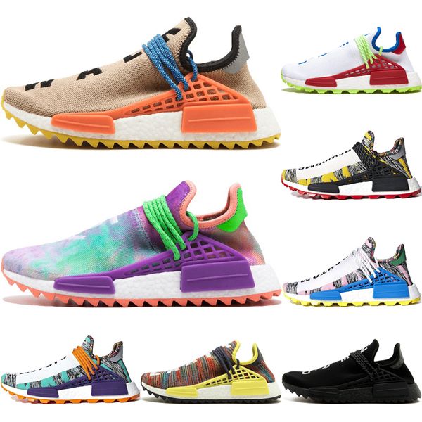 

Fashion Human Race Hu trail pharrell williams for running shoes nobel ink Nerd black Pale nude mens trainers women designer sports sneakers