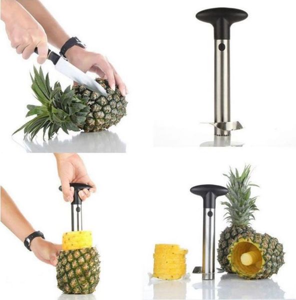 

pineapple corer stainless pineapple slicer peeler cutter parer fruit apple knife creative kitchen utensil gadget 3colorselling lqpyw958