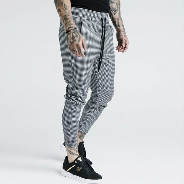 

2020 new brand pants mens sweatpants pantalones hombre sport skinny trousers pockets training running drawstring elastic bottoms, Black;blue