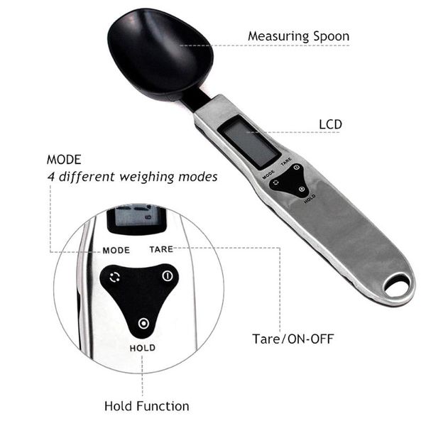 

500g/0.1g electronic digital spoon scale lcd gram kitchen measuring spoon gram electronic spoon with lcd display kitchen scales