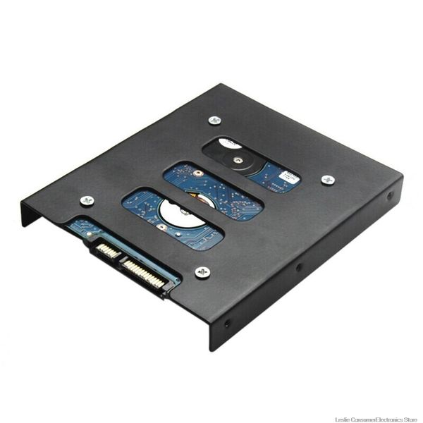

professional 2.5 inch to 3.5 inch ssd hdd metal adapter rack hard drive ssd mounting bracket holder for pc black