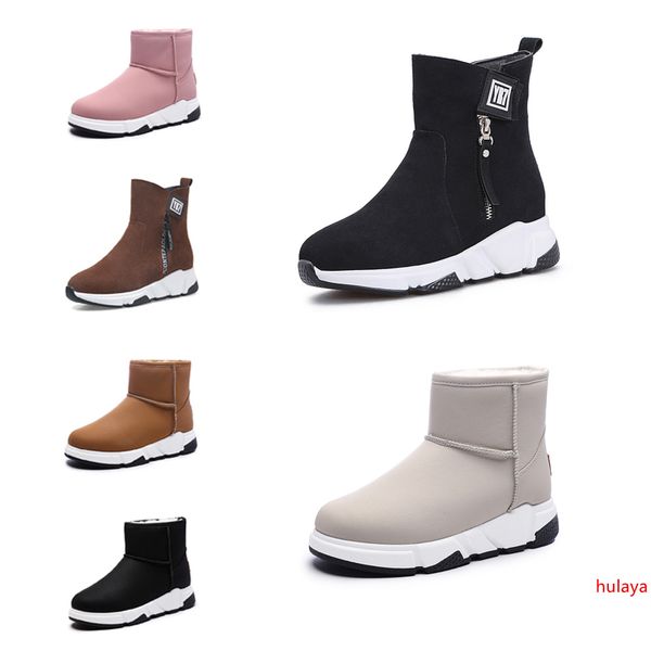 

ale non-brand fashion women boots triple black red beige brown suede winter snow ankle boots outdoor walking shoes 35-40 style 14