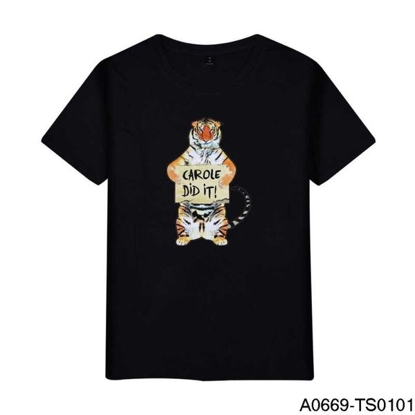 

animal tiger king face shirts print t shirt kid men women joe exotic t-shirt harajuku shirts homme king tshirt, White;black