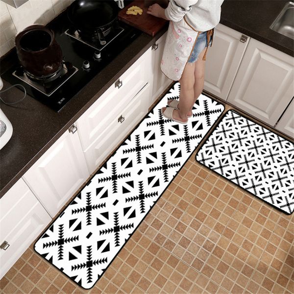

aovoll fashion modern black and white minimalist geometric mat door mats outdoor bedroom rugs silky and supple