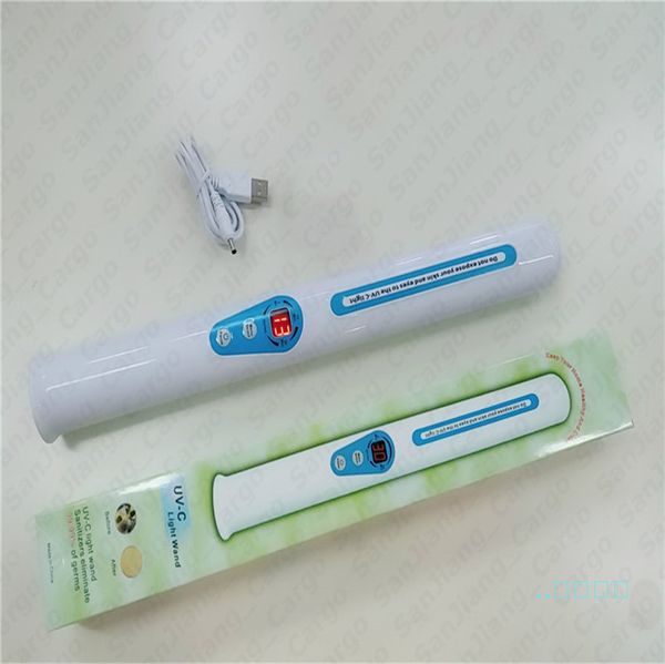 

portable led uv sanitizer hand wand health care product germs bacteria killer sterilization equipment with uv light lamp bulbe5411