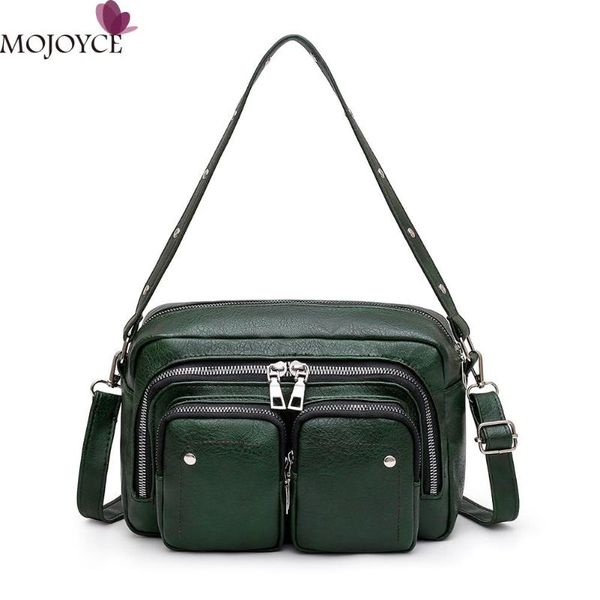 

fashion multi-pocket women shoulder bag crossbody satchel bags leather messenger classic elegant crossbody shoulder bag