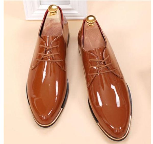 

men's shoes in spring and autumn low heel pointed end@966, Black