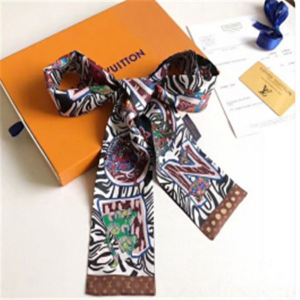 

2020 the latest selling brand luxury feel traditional old logo double-sided printing ribbon double-layer silk dual-purpose, Blue;gray