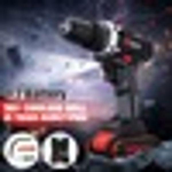

36v cordless drill double speed adjustment electric drill led lighting 2 battery 25-speed 0-350r/1150r/min