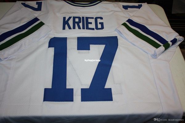 

retro dave krieg #17 custom mitchell & ness jersey white stitching men's football jerseys college ncaa, Black;red