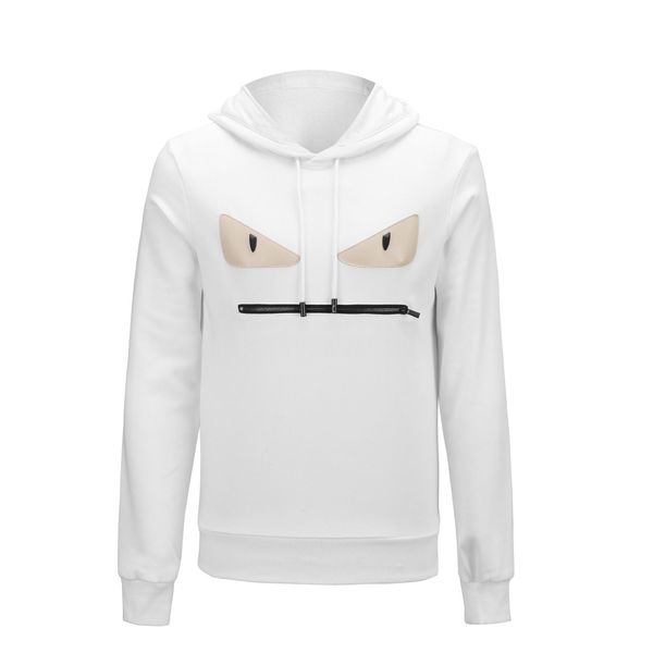 

fall collection, men's and women's hoodies cute yellow eye print casual hoodie men's hip hop zipper jacket luxury sports pack, Black;brown