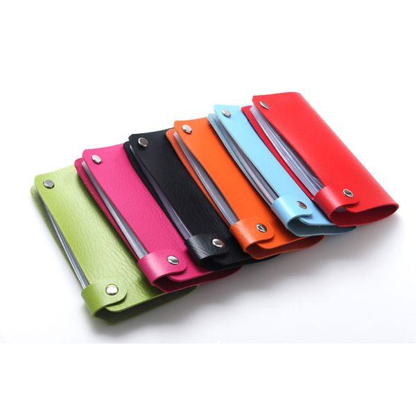 

24 slots nails stamping plate holder pu leather nail art template case storage bag stamp organizer cun 668