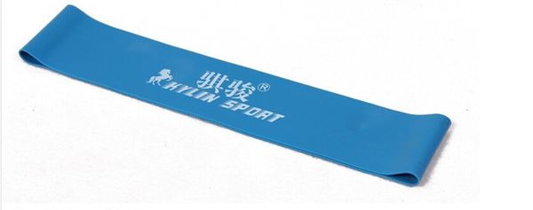 

blue latex resistance workout excercise pilates yoga bands loop wrist ankle elastic belt energy ring for hipping