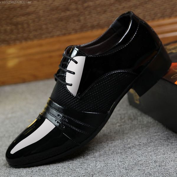 

2020 new summer casual dress men shoes solid casual plus size new fashion business men's shoes leather sole, Black