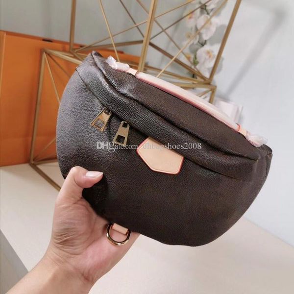 

double zipper waist bags for women real leather belt chest bags brand waistpacks for laides without box