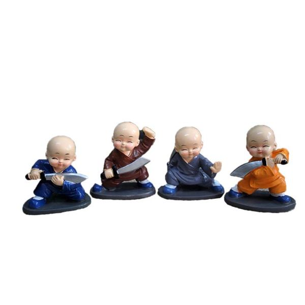 

4pcs car ornaments personalized decorations creative crafts gifts shaolin dance knife monk car ornaments