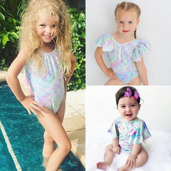 

summer kid baby girls swimwear swimsuit bikini bathing suit costume cute cartoon children one-pieces suit beachwear