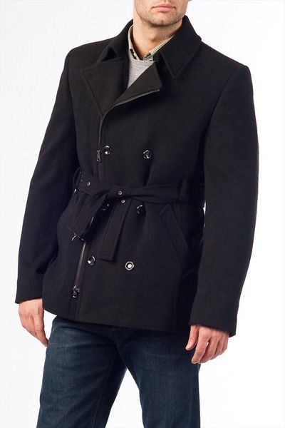 

dewberry men black coat-10313kkb3148, Black;brown