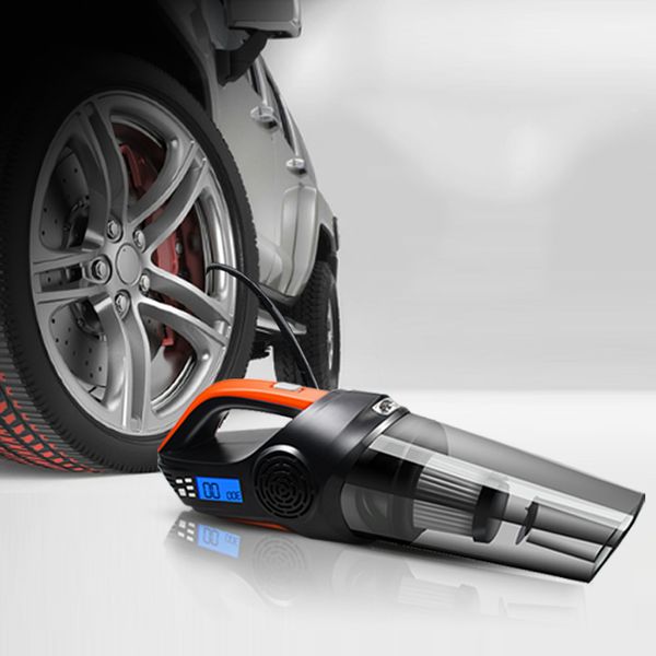 

car vacuum cleaner portable wet/dry dual use auto vacuum cleaner dc12v 120w 4800pa air inflator home car electronic accessories