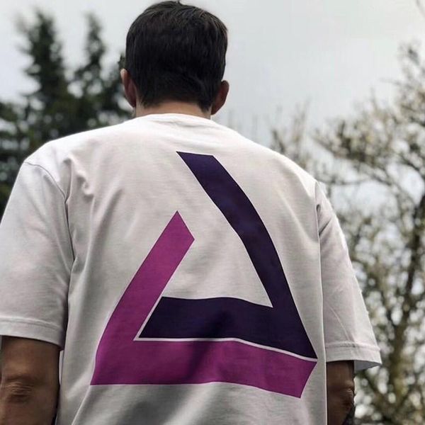 

18fw pal penrose triangle tri-shadow t-shirt skateboard fashion casual simple street short sleeve summer breathable outdoor tee hftttx029