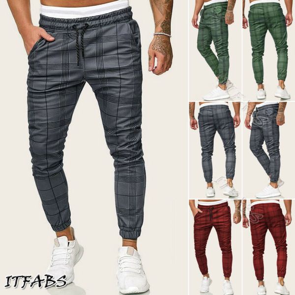 

mens slim fit tracksuit sport gym skinny jogging joggers sweat pants trousers, Black