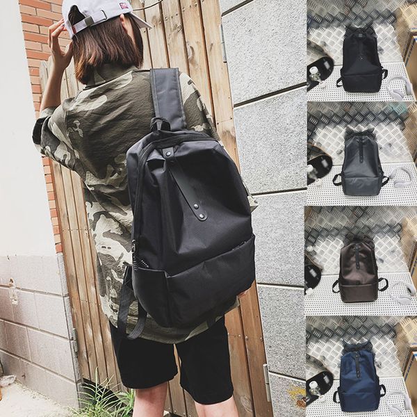 

backpack women vintage book bag color collision backpack student street trend of women men 2019 new