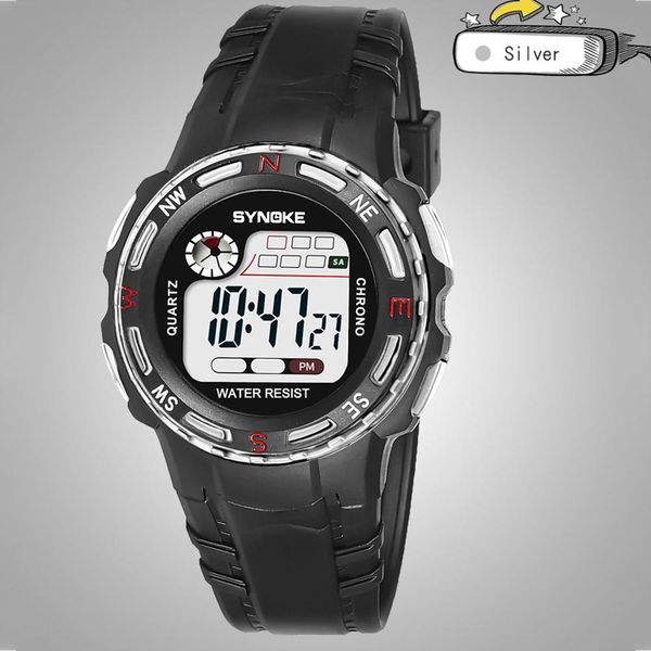 

sport student children watch kids watches boys and girls clock child led digital wristwatch electronic wrist relogio infantil xc, Blue