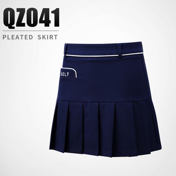 

women high waist skort golf skirt summer ladies pleated anti-wrinkle badminton tennis skirt golf sportswear d0706, Black;red