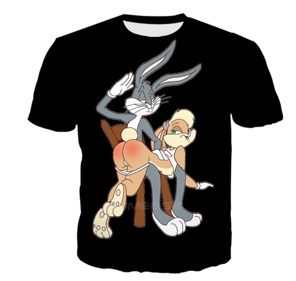 

2019 Классический Мультфильм Bugs Bunny Новая Мода Футболка Мужчины Женщины 3d Печать Высокого Качества Мягкая Harajuku Лето С Коротким Рукавом Топы Q965