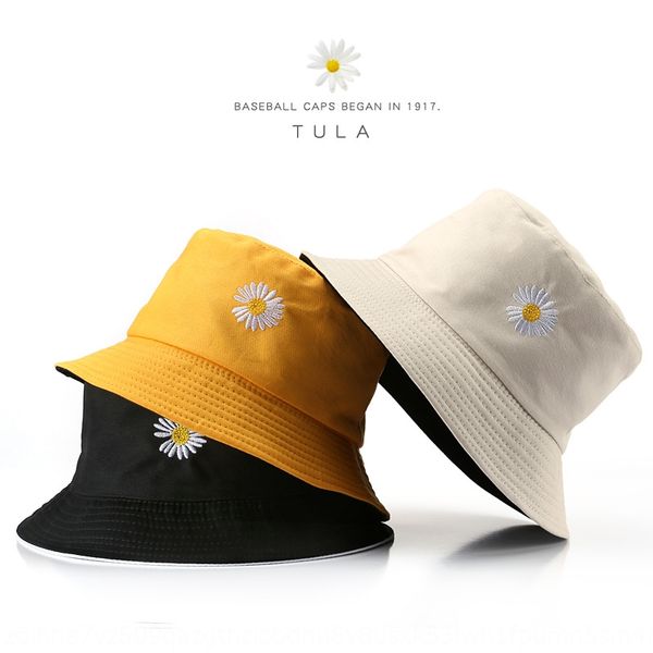 

xia quan gd zhilong daisies bucket bucket double-sided cotton fisherman hat men's sports leisure women's sunscreen sunshade basin, Yellow