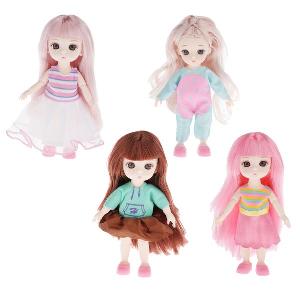 

4pcs 13 mobile articulated dolls 16cm women shoes dolls diy custom accs