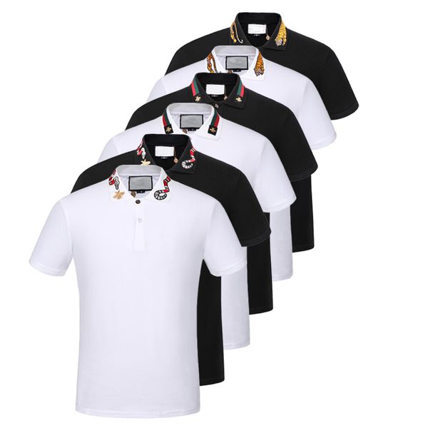 

2019 men tiger polo t hirt de igner clothe naker bee letter print hort leeve luxury boy flower pattern colorful tee