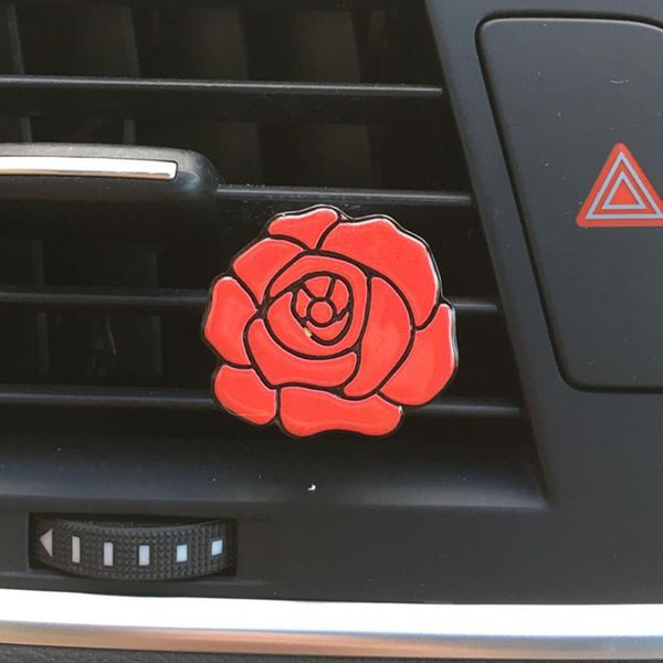 

car perfume clip rose acrylic fragrance auto interior outlet decoration accessory air vent freshener trim diffuser adornment