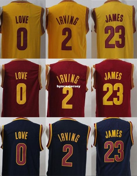 

men's #23 lj jersey blue yellow red 2 kyrie irving 0 kevin love basketball jerseys stitched yellow navy claret basketball jerseys ncaa, Black