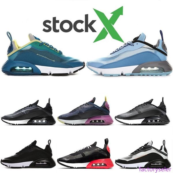 

stock x light blue green 2090 mens running shoes 2090s core black grape black white men women trainers sports cushion sneaker 36-45