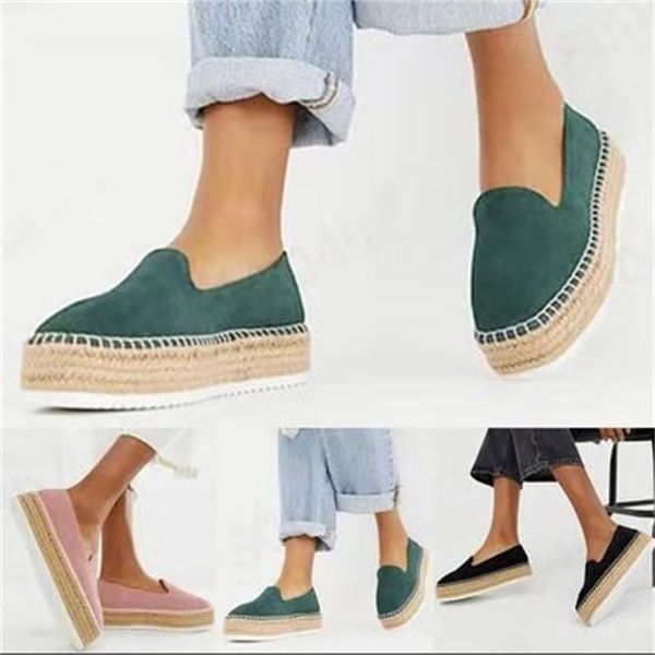 

women's lazy shoes sneakers women casual shoes women thick-soled flats elastic band single shallow zapatos mujer, Black