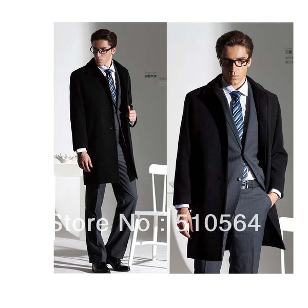 

wholesale custom made men cashmere warm jacket black cashmere coat