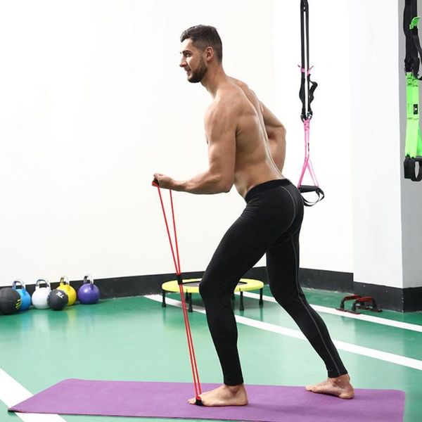 

8 shape resistance band control weight expansion latex tubing pull rope yoga fitness elastic band training crossfit elastic