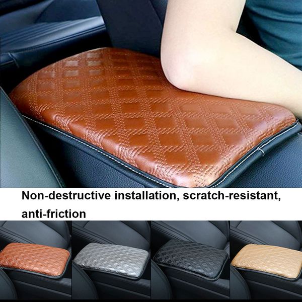 

leather car armrest box central armrest pad car styling decoration used for all kinds box pad center console support