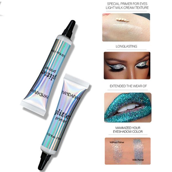 

019 glitter foundation primer eyeshadow lightweight primer eyes face lips makeup multi-function base cream long-lasting ing