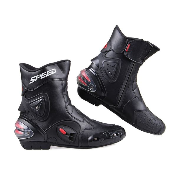 

motorcycle boots wear-resistant microfiber leather racing motocross boots moto riding motorbike shoes