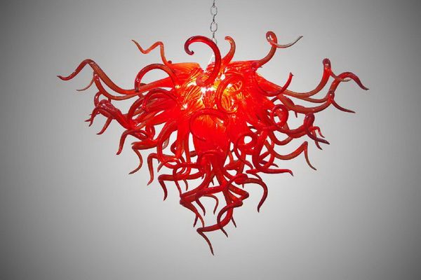 

modern murano glass ceiling lamps lights dale chihuly style chandeliers in red