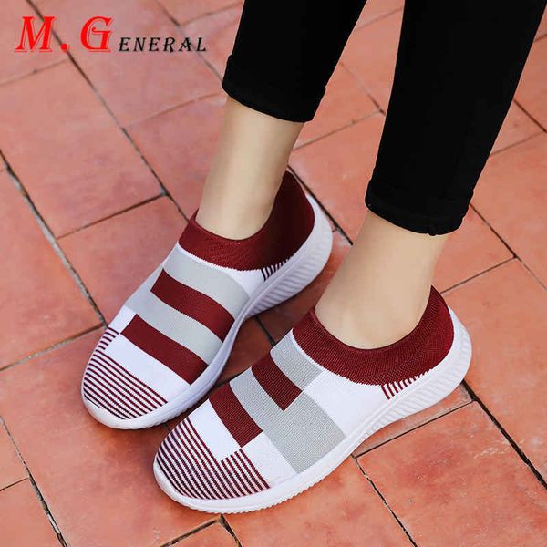 

women's sports shoes women slip-on plus size sport sneakers woman air mesh running shoes ladies summer low sock footwear q24