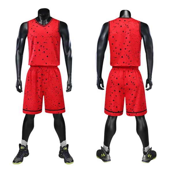 

0387 men 2020 basketball jersey yellow embroidery logos comfortable pure color stitched custom outdoor jersey high quality, Black;red