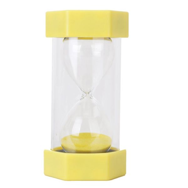 

security fashion hourglass three minutes sand timer yellow