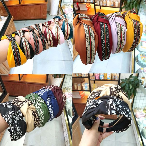 

Cross Soft Узел Тюрбан Hairband Ткань оголовье Комфортные Море Девушки Сладкие повязки высокого качества 12 цветов